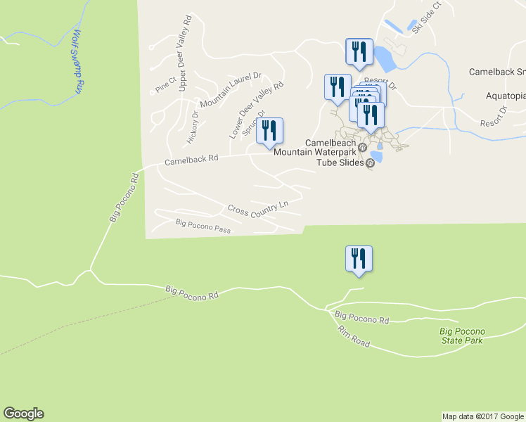 map of restaurants, bars, coffee shops, grocery stores, and more near 149 Cross Country Lane in Tannersville