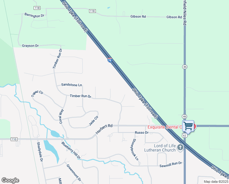 map of restaurants, bars, coffee shops, grocery stores, and more near 35 Oakmont Court in Canfield