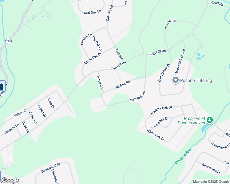 map of restaurants, bars, coffee shops, grocery stores, and more near 264 Middle Road in Tannersville
