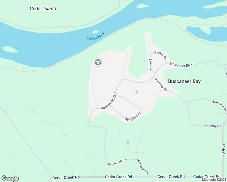 map of restaurants, bars, coffee shops, grocery stores, and more near 4015 Buccaneer Boulevard in Plattsmouth