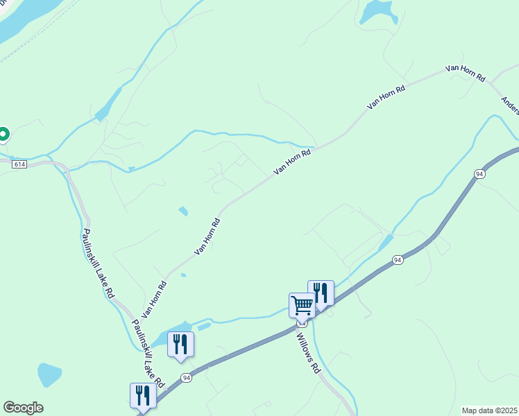 map of restaurants, bars, coffee shops, grocery stores, and more near 69 Van Horn Road in Newton