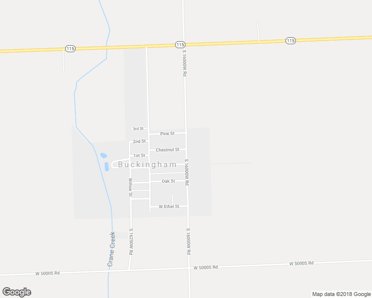 map of restaurants, bars, coffee shops, grocery stores, and more near South 16000W Road in Buckingham