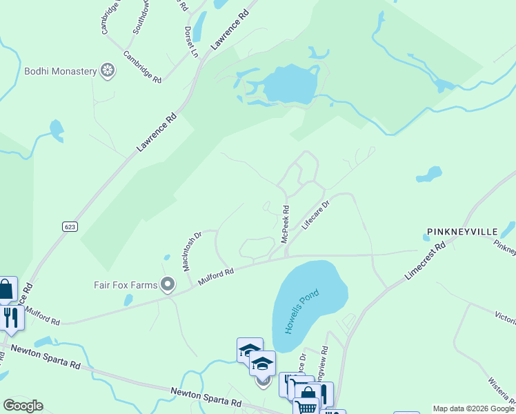 map of restaurants, bars, coffee shops, grocery stores, and more near 405 Mohegan Circle in Lafayette
