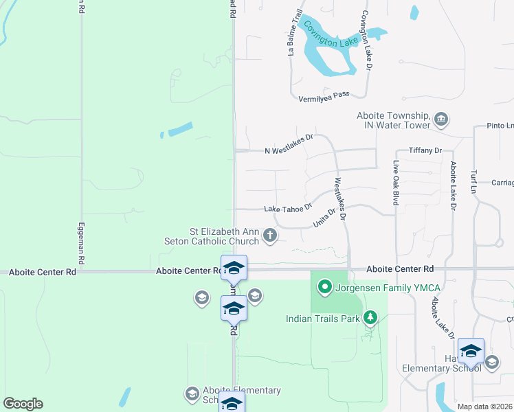 map of restaurants, bars, coffee shops, grocery stores, and more near 10717 Lake Tahoe Dr in Fort Wayne