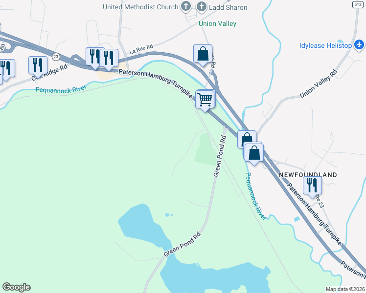map of restaurants, bars, coffee shops, grocery stores, and more near 17 Vassar Road in Jefferson