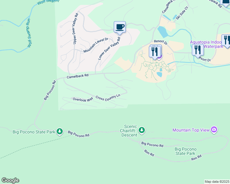 map of restaurants, bars, coffee shops, grocery stores, and more near 112 Cross Country Lane in Tannersville