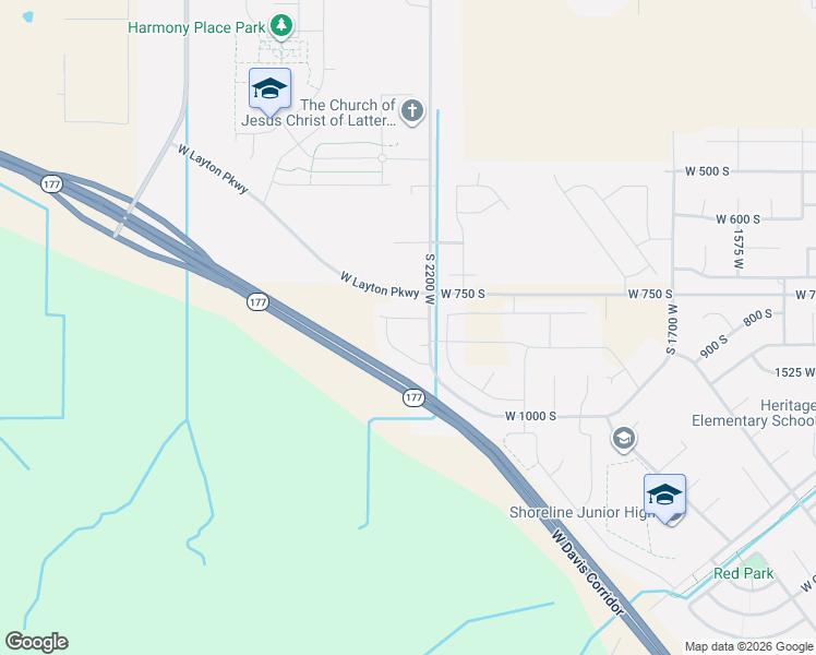 map of restaurants, bars, coffee shops, grocery stores, and more near 2245 West 800 South in Layton