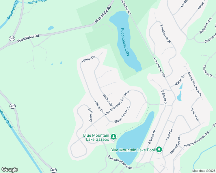 map of restaurants, bars, coffee shops, grocery stores, and more near 653 Blue Mountain Lake in East Stroudsburg