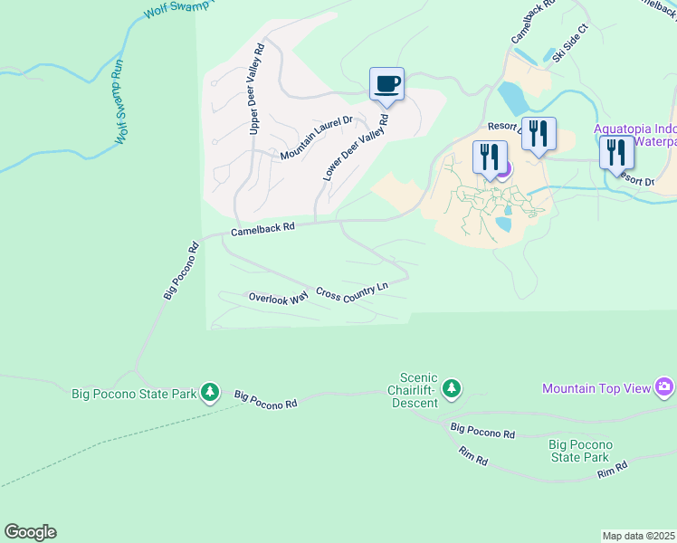 map of restaurants, bars, coffee shops, grocery stores, and more near 148 Cross Country Lane in Tannersville