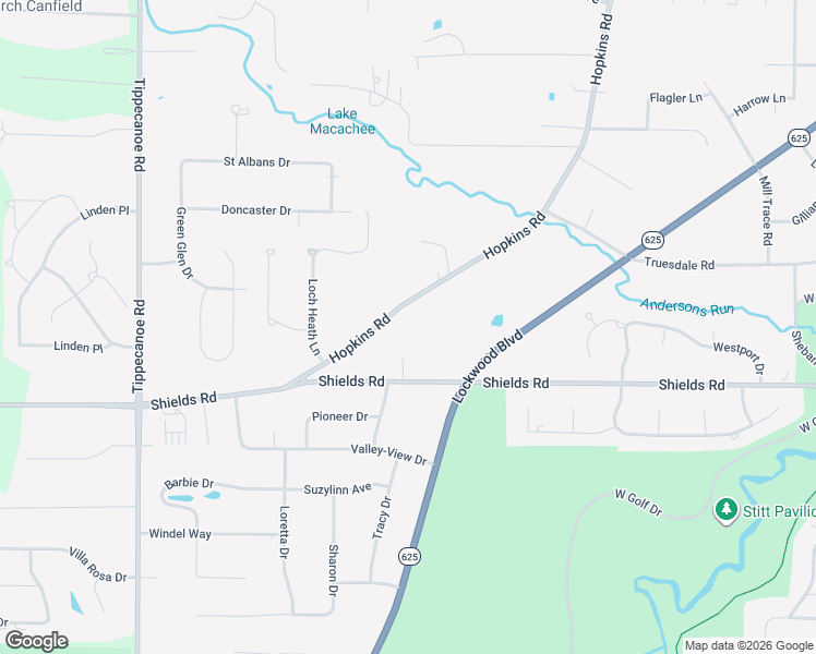 map of restaurants, bars, coffee shops, grocery stores, and more near 4981 Hopkins Road in Youngstown