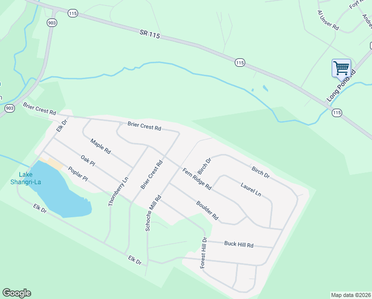 map of restaurants, bars, coffee shops, grocery stores, and more near 6 Brier Crest Rd in Blakeslee