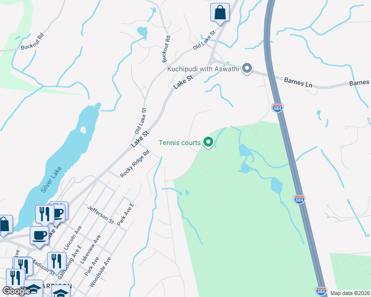 map of restaurants, bars, coffee shops, grocery stores, and more near 3 Augusta Court in Harrison