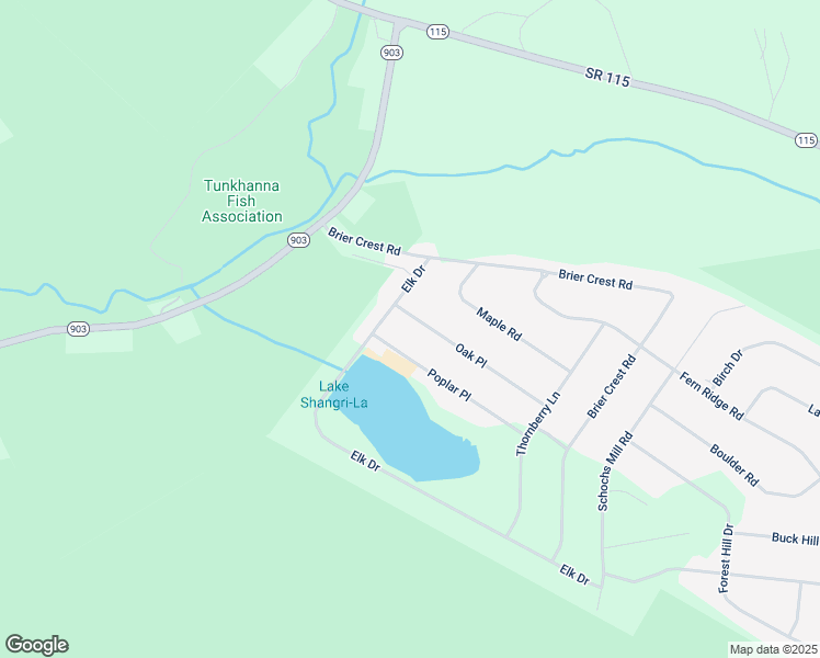 map of restaurants, bars, coffee shops, grocery stores, and more near 110 Oak Place in Blakeslee