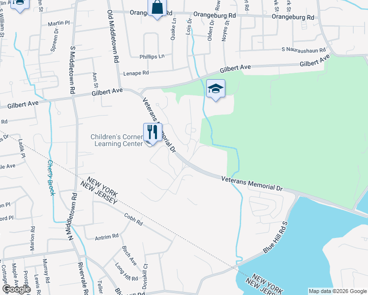 map of restaurants, bars, coffee shops, grocery stores, and more near 34 Michael Roberts Court in Pearl River