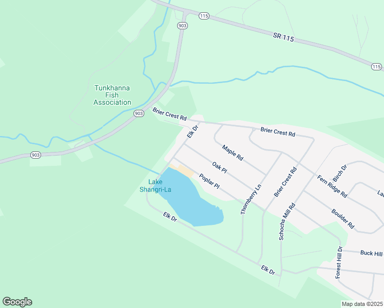 map of restaurants, bars, coffee shops, grocery stores, and more near 110 Oak Place in Blakeslee