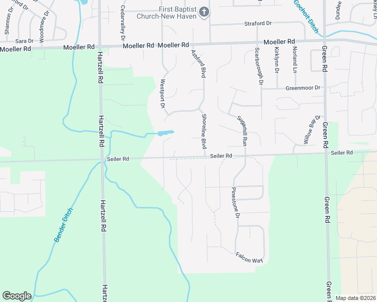 map of restaurants, bars, coffee shops, grocery stores, and more near 9109 Seiler Road in New Haven