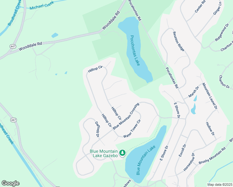 map of restaurants, bars, coffee shops, grocery stores, and more near 6217 Blackberry Terrace in East Stroudsburg