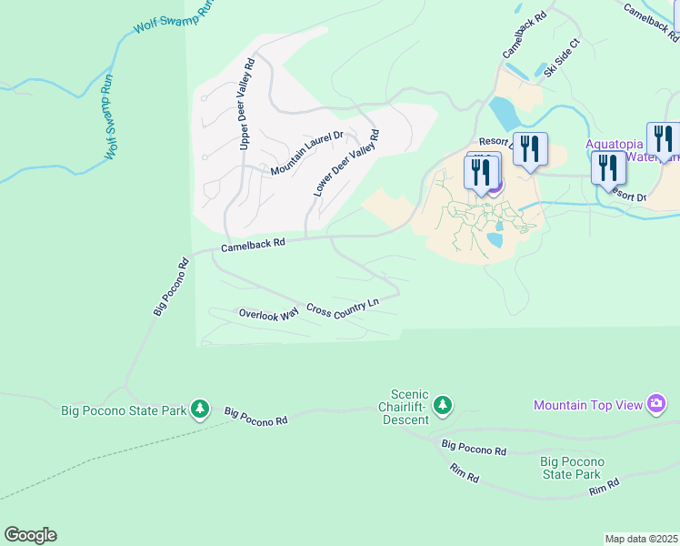 map of restaurants, bars, coffee shops, grocery stores, and more near 25 Middle Village Way in Tannersville