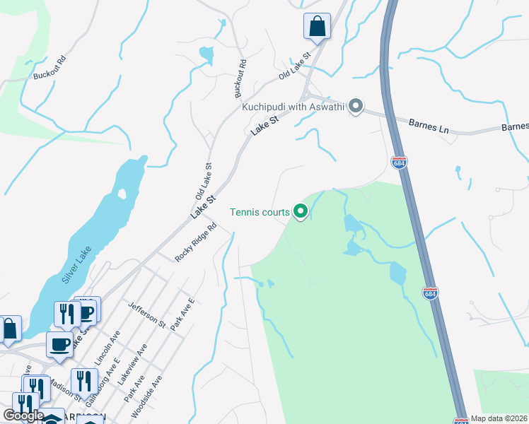map of restaurants, bars, coffee shops, grocery stores, and more near 3 Augusta Court in Harrison