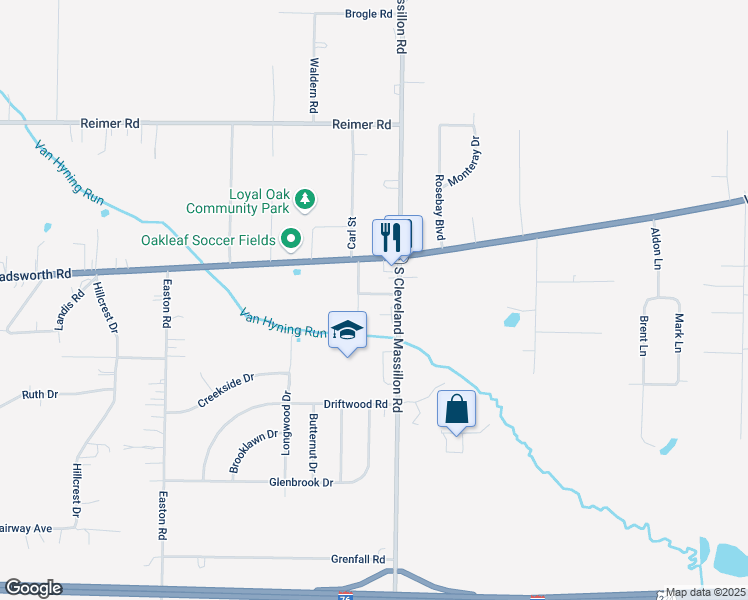 map of restaurants, bars, coffee shops, grocery stores, and more near 3088 Jackson Drive in Norton