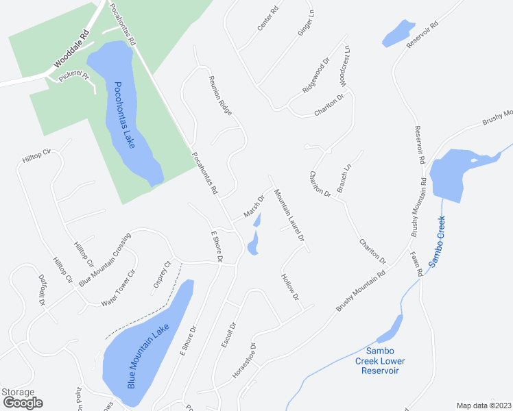 map of restaurants, bars, coffee shops, grocery stores, and more near 701 Marsh Drive in East Stroudsburg