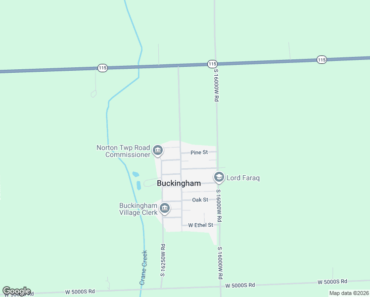 map of restaurants, bars, coffee shops, grocery stores, and more near 101 Pine Street in Buckingham