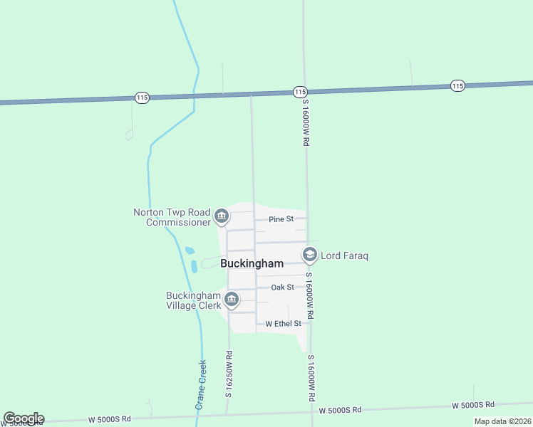map of restaurants, bars, coffee shops, grocery stores, and more near 101 Pine Street in Buckingham