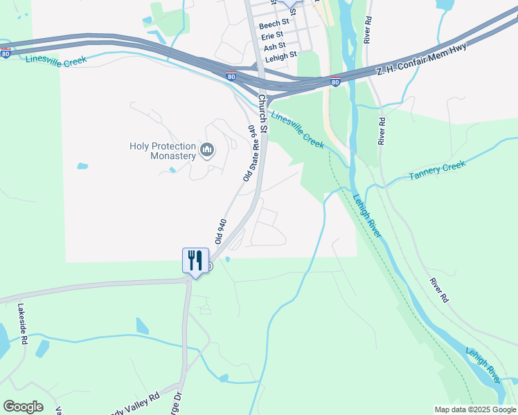map of restaurants, bars, coffee shops, grocery stores, and more near 16 Valley Gorge Mobile Home Park in White Haven