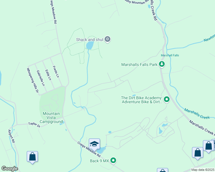 map of restaurants, bars, coffee shops, grocery stores, and more near 207 Orchard Road in East Stroudsburg