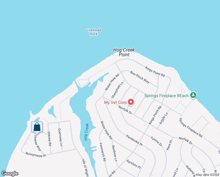 map of restaurants, bars, coffee shops, grocery stores, and more near 185 Water Hole Road in East Hampton