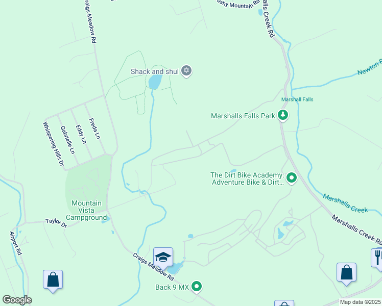 map of restaurants, bars, coffee shops, grocery stores, and more near 207 Orchard Road in East Stroudsburg