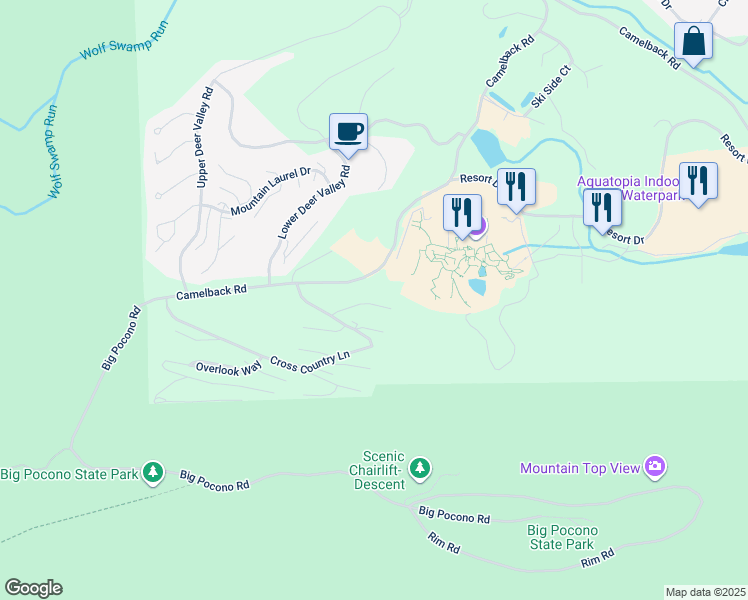 map of restaurants, bars, coffee shops, grocery stores, and more near in Tannersville
