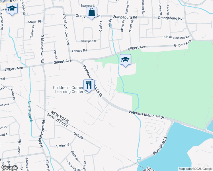 map of restaurants, bars, coffee shops, grocery stores, and more near 34 Michael Roberts Court in Pearl River