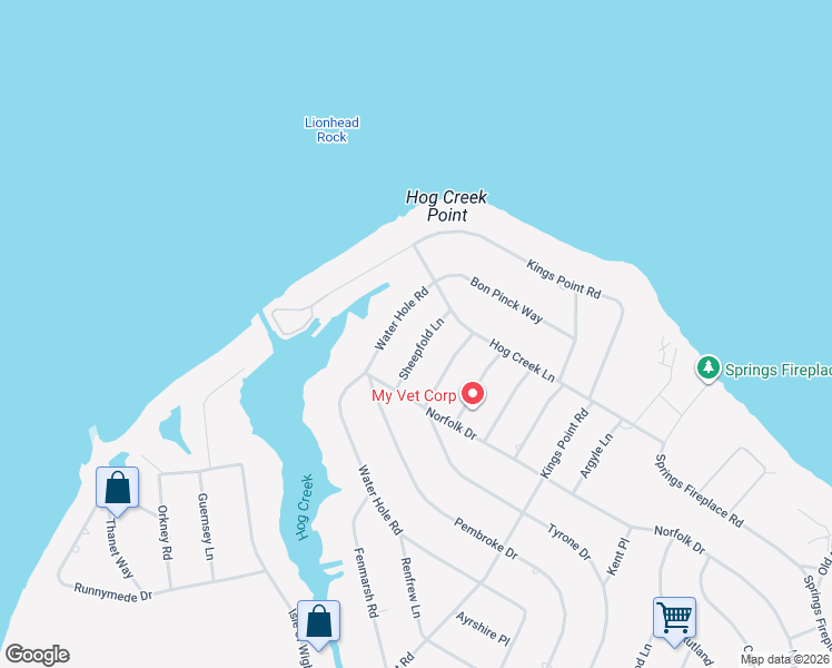 map of restaurants, bars, coffee shops, grocery stores, and more near 13 Sheepfold Lane in East Hampton