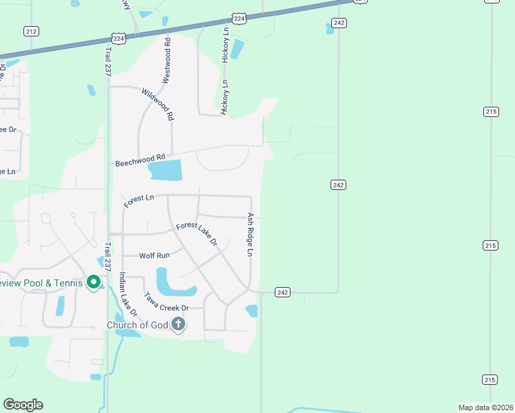 map of restaurants, bars, coffee shops, grocery stores, and more near 8128 Ash Ridge Lane in Findlay
