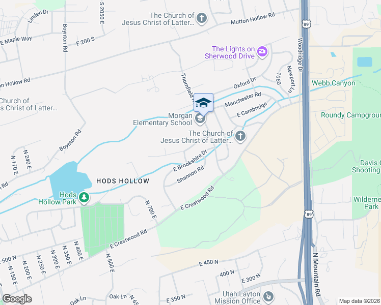 map of restaurants, bars, coffee shops, grocery stores, and more near 829 Westbrook Road in Kaysville