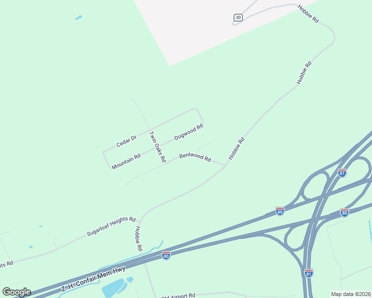 map of restaurants, bars, coffee shops, grocery stores, and more near 33 Dogwood Road in Drums