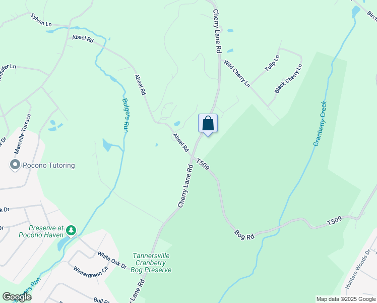 map of restaurants, bars, coffee shops, grocery stores, and more near 353 Cherry Lane Road in East Stroudsburg