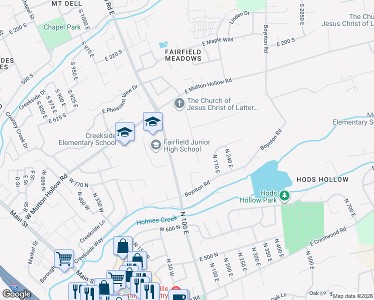 map of restaurants, bars, coffee shops, grocery stores, and more near 947 North 50 East in Kaysville