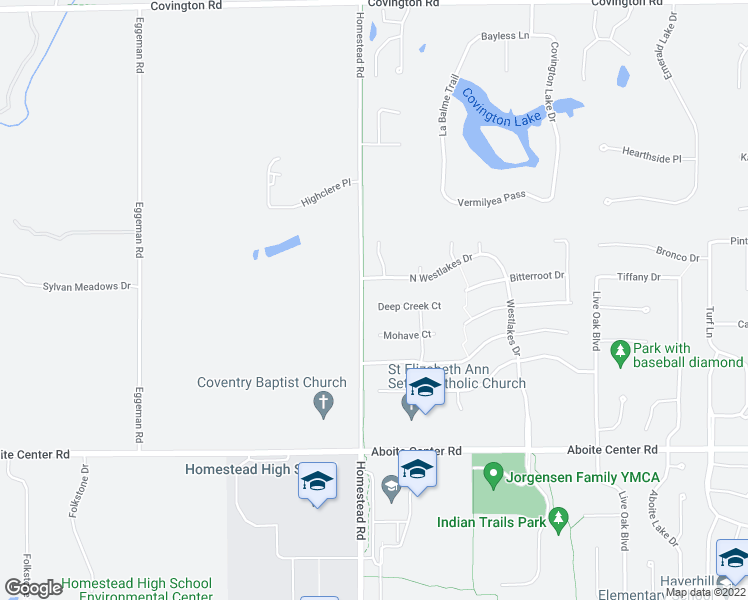 map of restaurants, bars, coffee shops, grocery stores, and more near 10824 Deep Creek Court in Fort Wayne