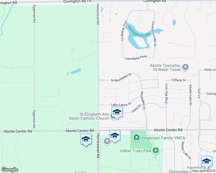 map of restaurants, bars, coffee shops, grocery stores, and more near 10715 N Westlakes Dr in Fort Wayne