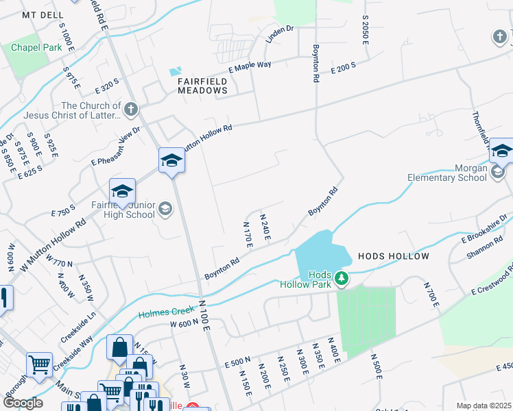 map of restaurants, bars, coffee shops, grocery stores, and more near 231 E 950 N in Kaysville