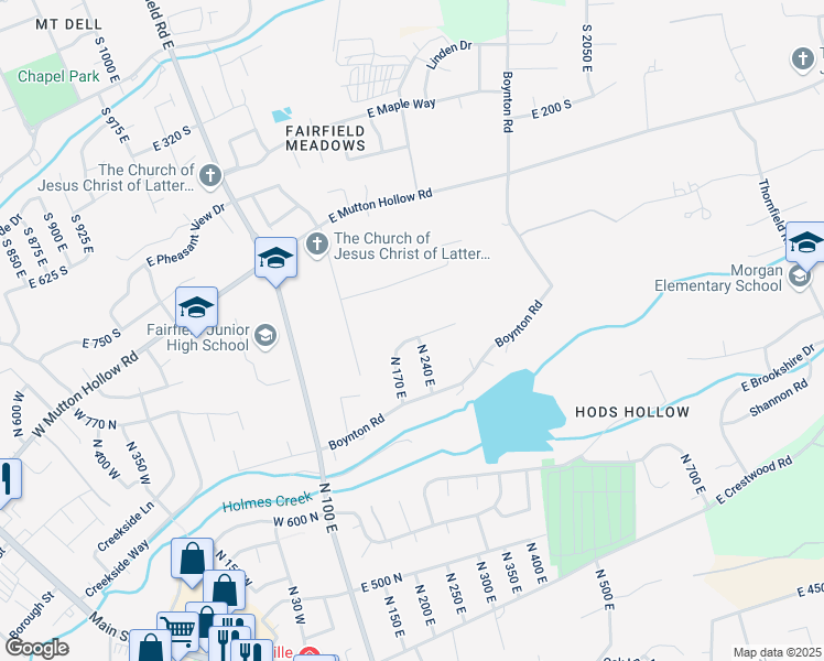 map of restaurants, bars, coffee shops, grocery stores, and more near 231 E 950 N in Kaysville