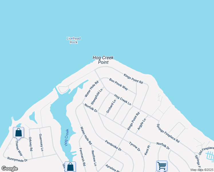 map of restaurants, bars, coffee shops, grocery stores, and more near 107 Hog Creek Lane in East Hampton