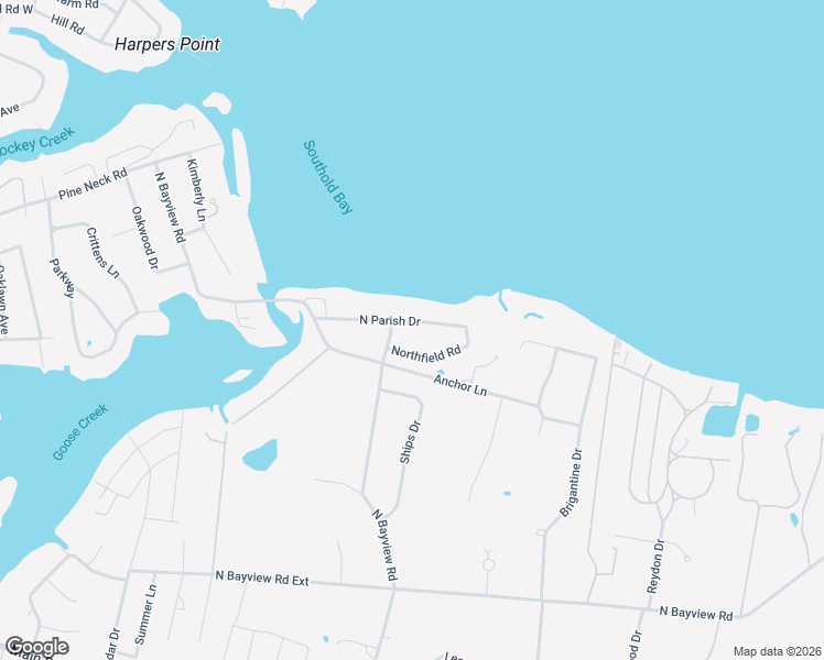 map of restaurants, bars, coffee shops, grocery stores, and more near 1010 North Parish Drive in Southold