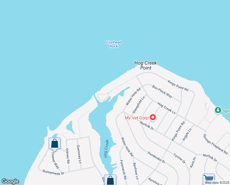 map of restaurants, bars, coffee shops, grocery stores, and more near 350 Kings Point Road in East Hampton