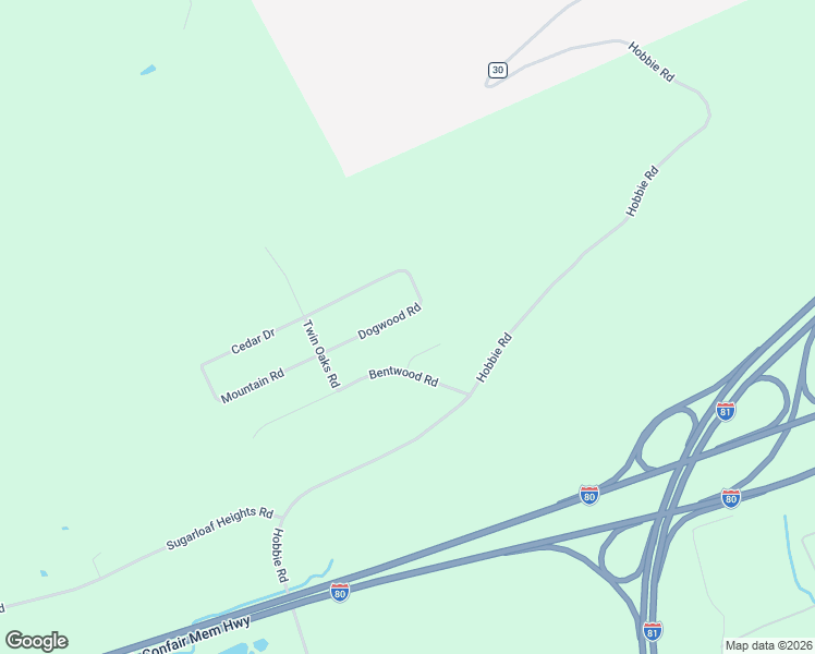 map of restaurants, bars, coffee shops, grocery stores, and more near 33 Dogwood Road in Drums