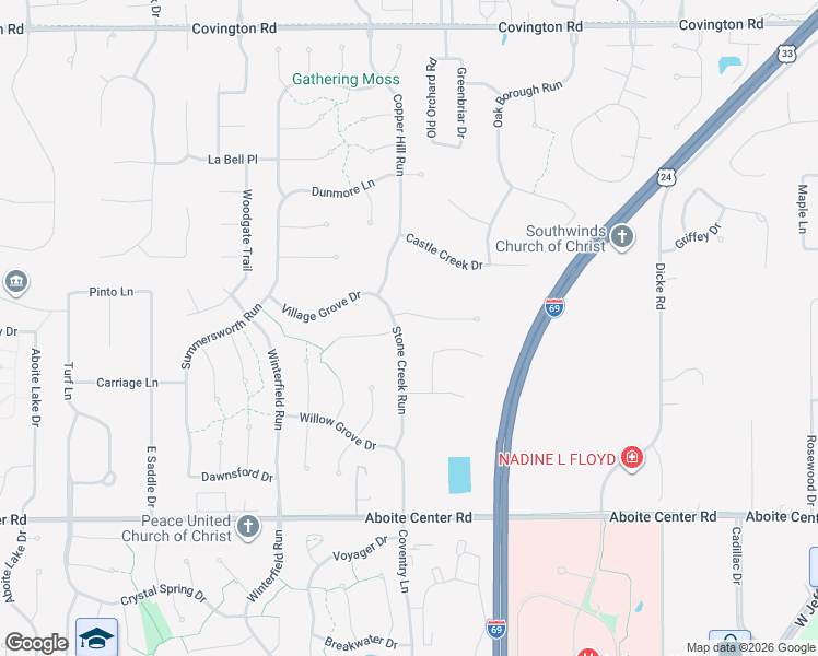 map of restaurants, bars, coffee shops, grocery stores, and more near in Fort Wayne