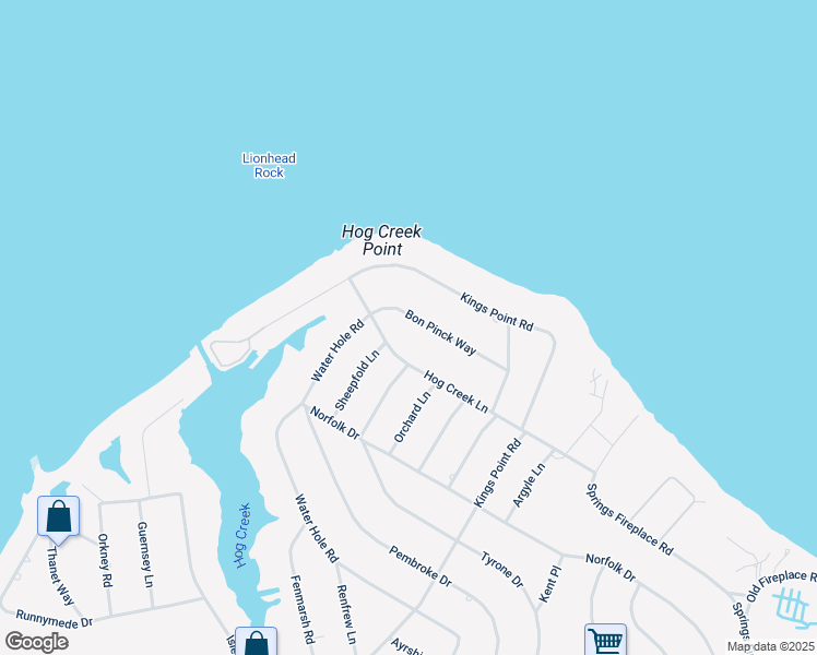 map of restaurants, bars, coffee shops, grocery stores, and more near 107 Hog Creek Lane in East Hampton