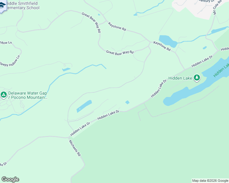 map of restaurants, bars, coffee shops, grocery stores, and more near 22 Rising Meadow Way in East Stroudsburg